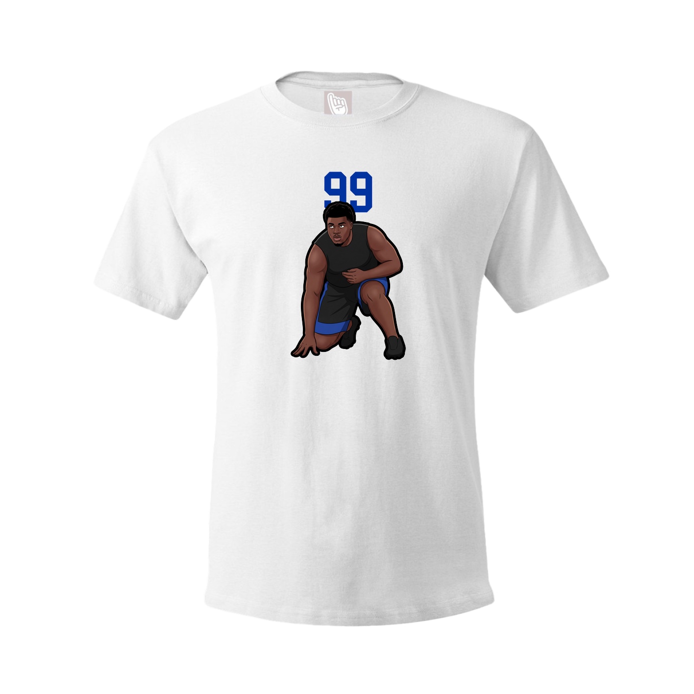 Youth Tee — Number Top in White