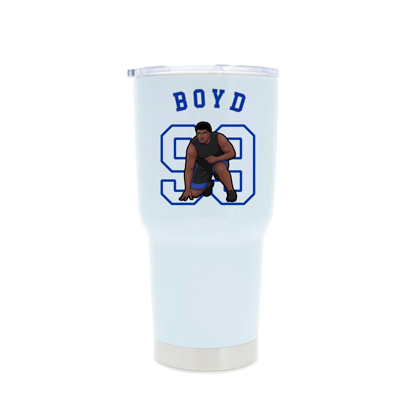 30oz Stainless Steel Tumbler — Shirsey Arch in White