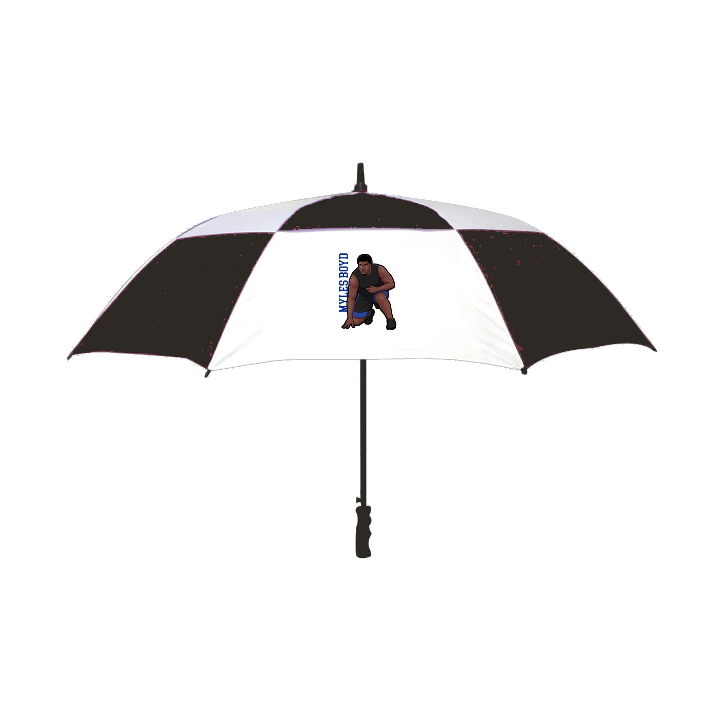 Golf Umbrella — Name Vertical in Black