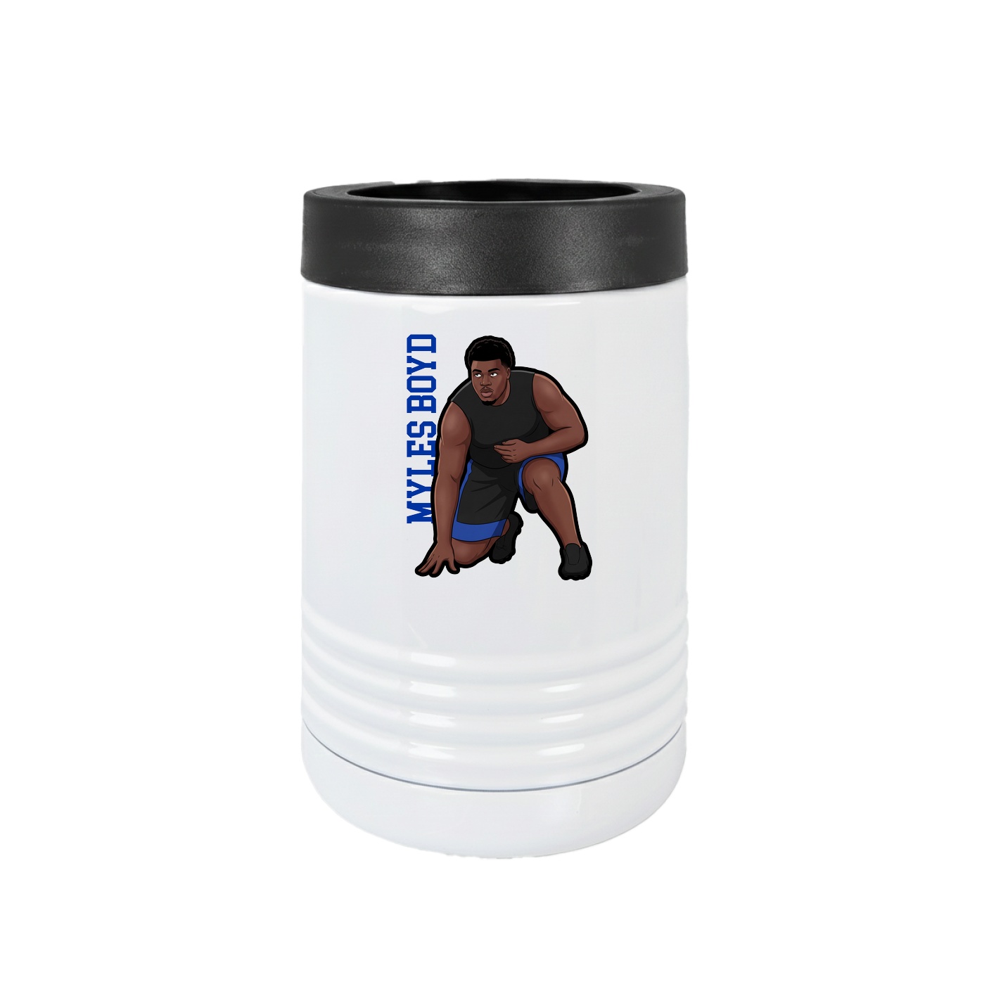 Beverage Holder — Name Vertical in White