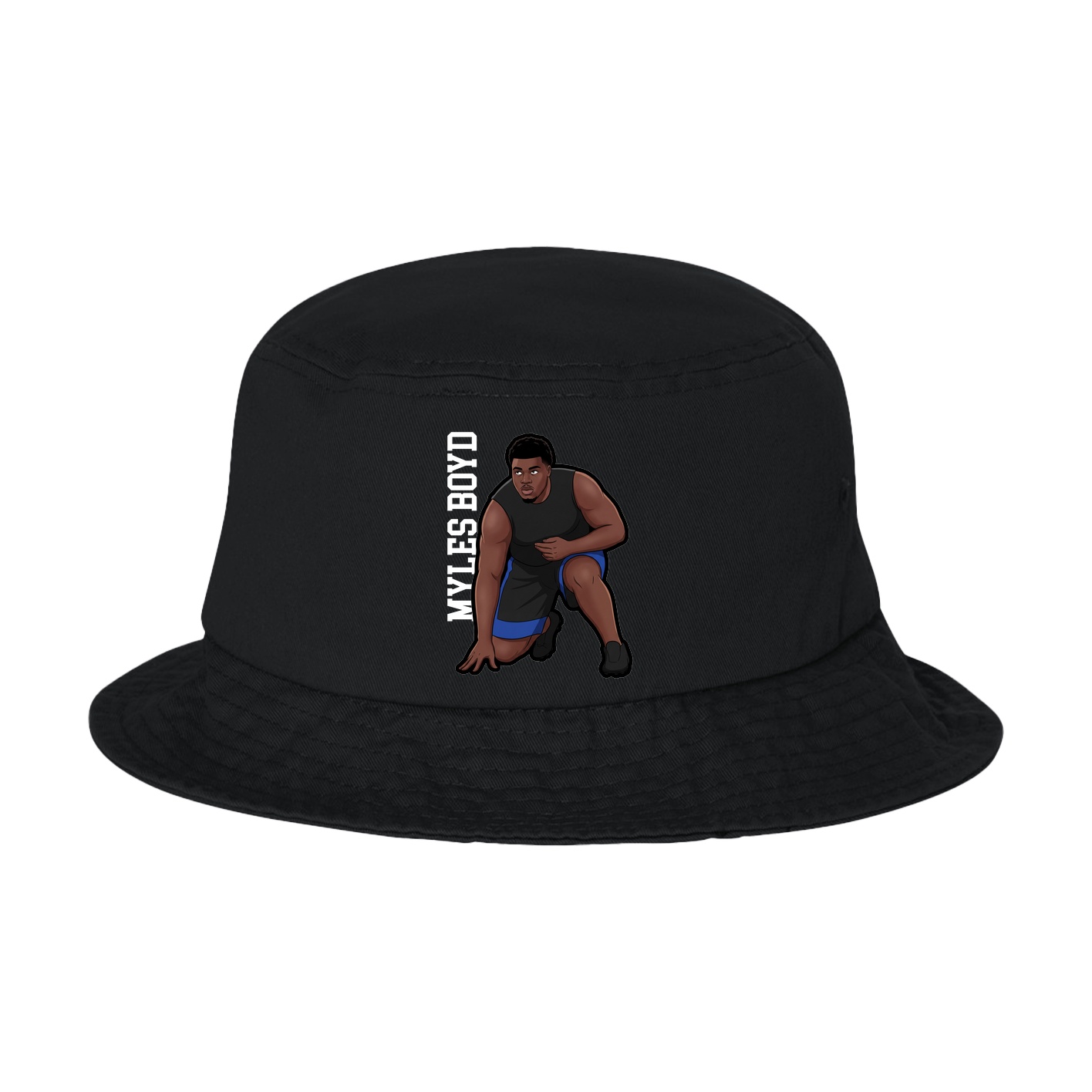 Bucket Cap — Name Vertical in Black