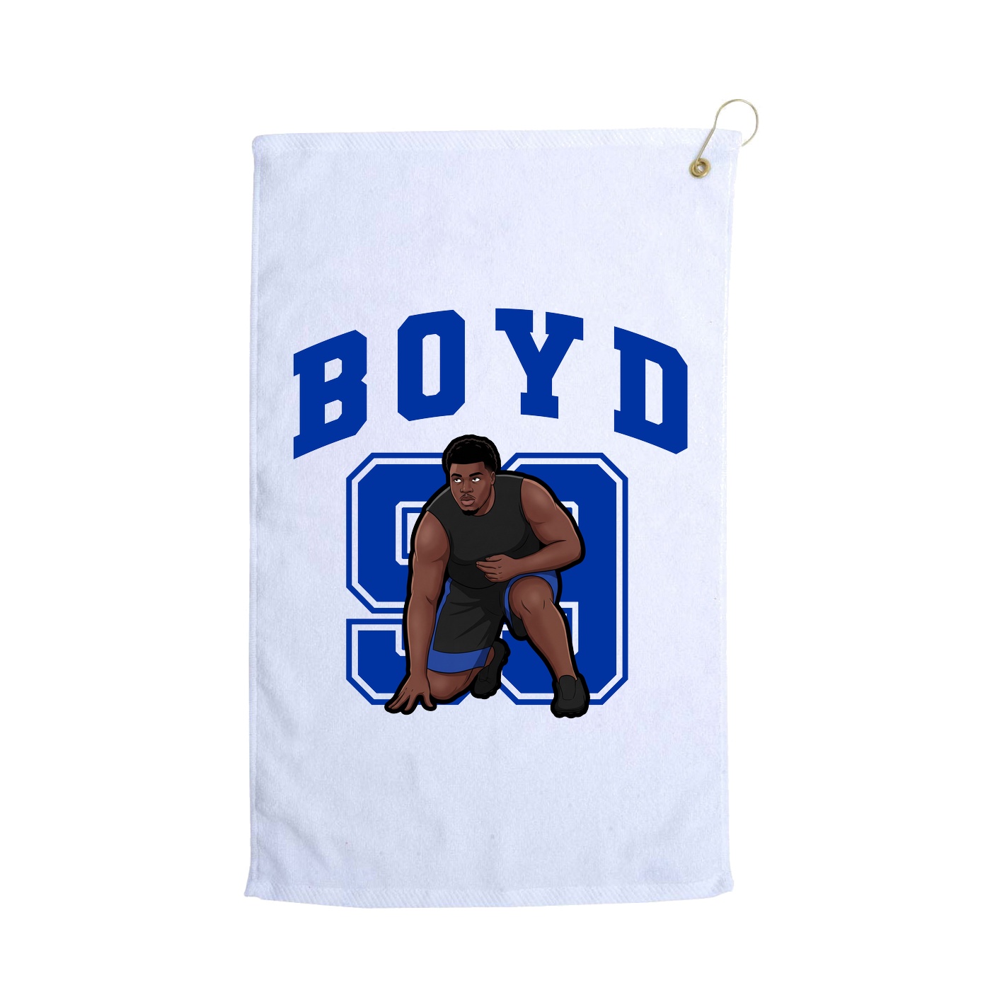 Golf Towel — Number in White