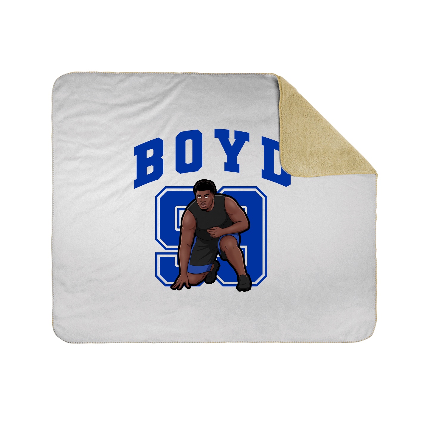 Throw Blanket — Number in White
