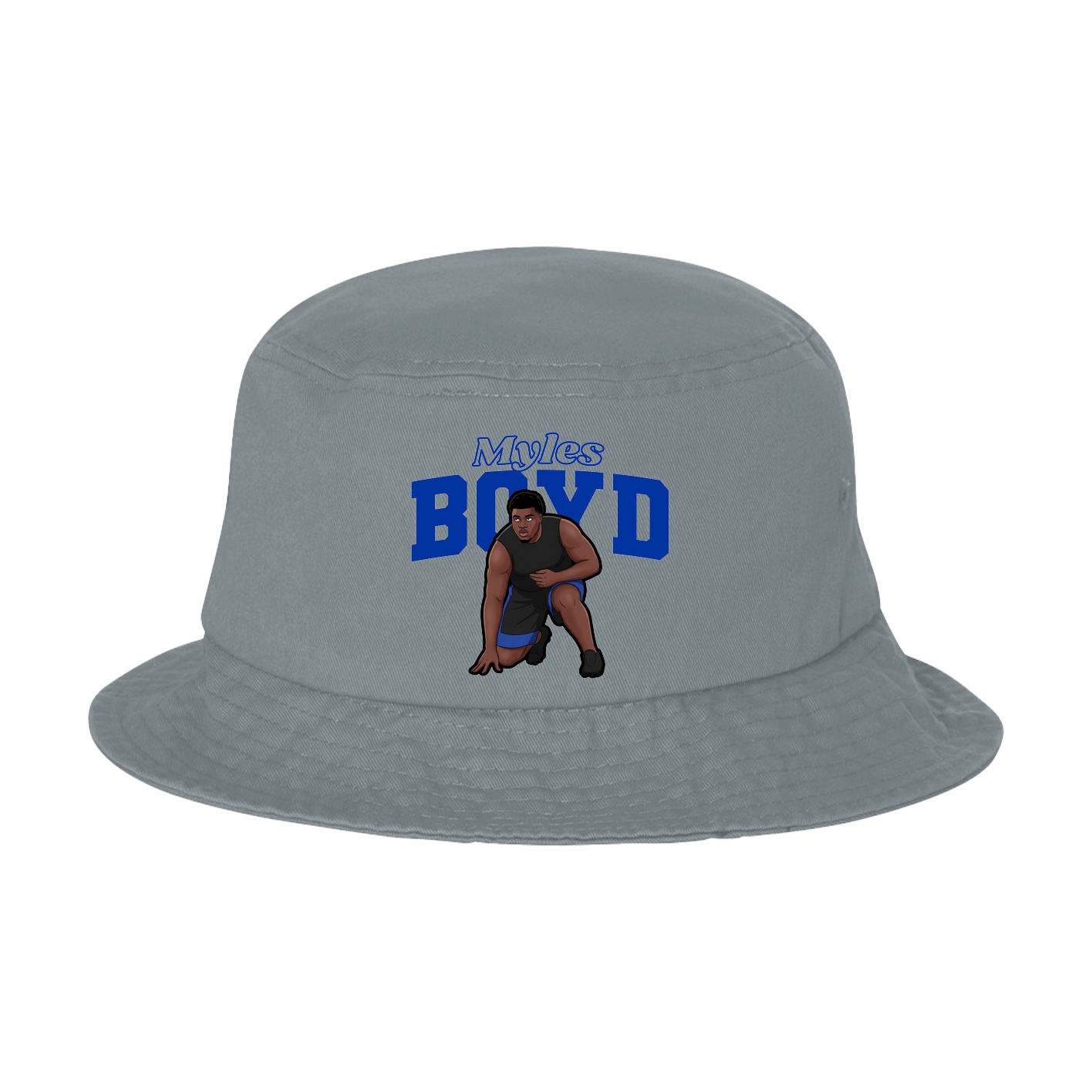Bucket Cap — Name Arch in Grey