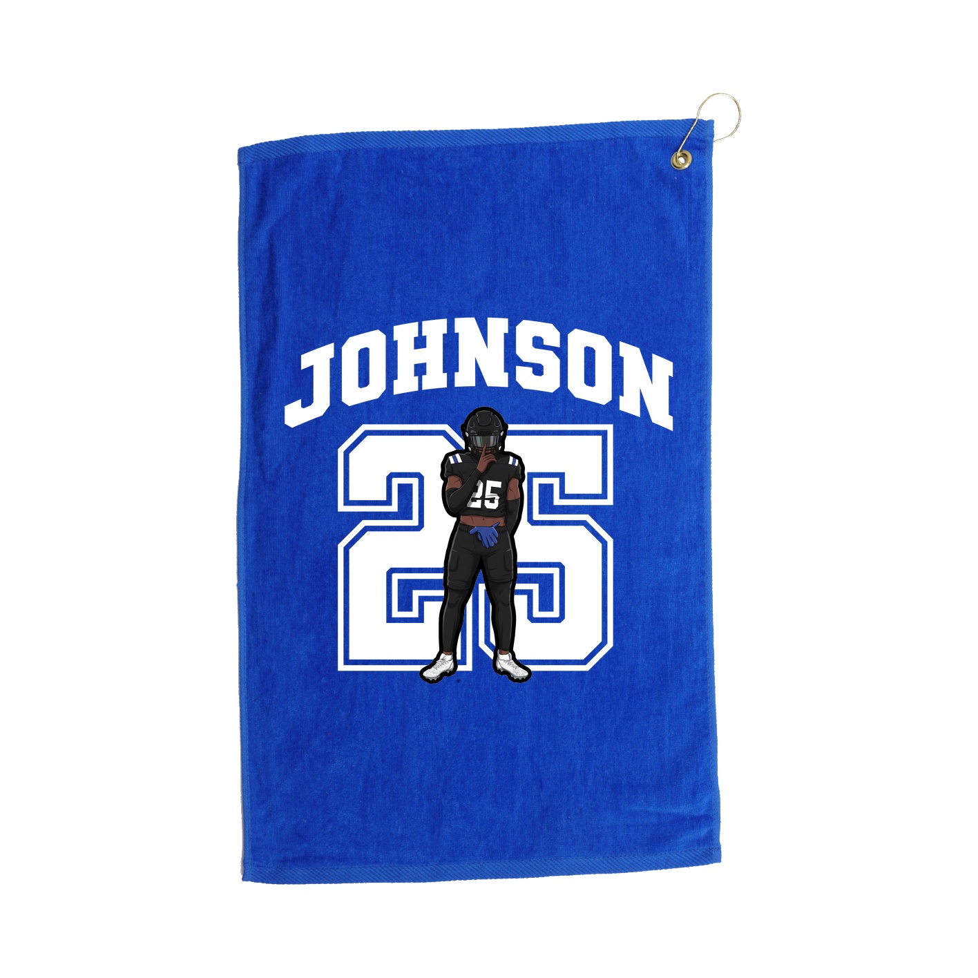 Golf Towel — Number in Royal