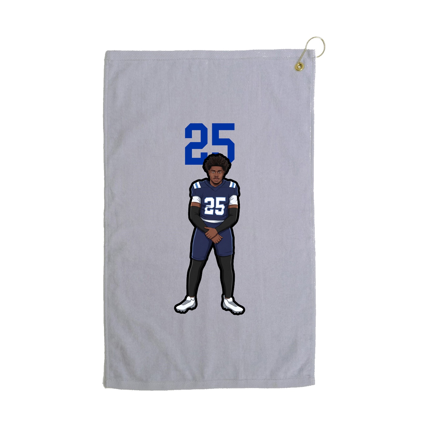 Golf Towel — Number Top in Grey