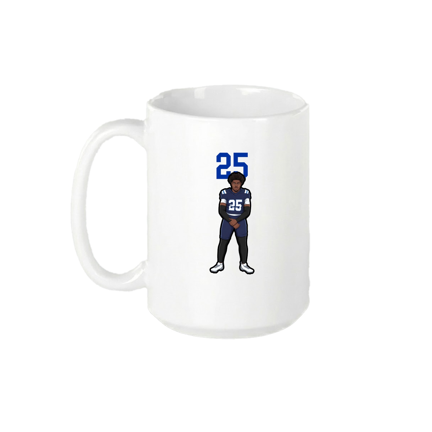 15oz Coffee Mug — Number Top in White