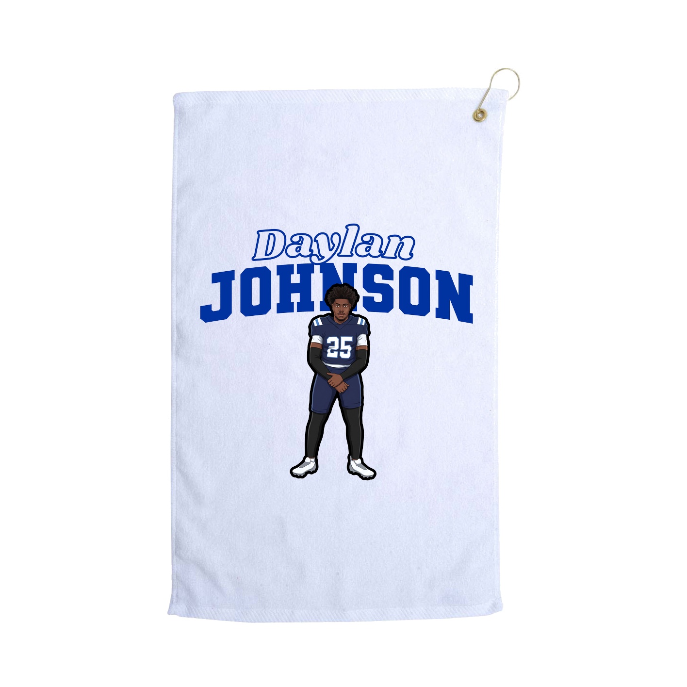 Golf Towel — Name Arch in White