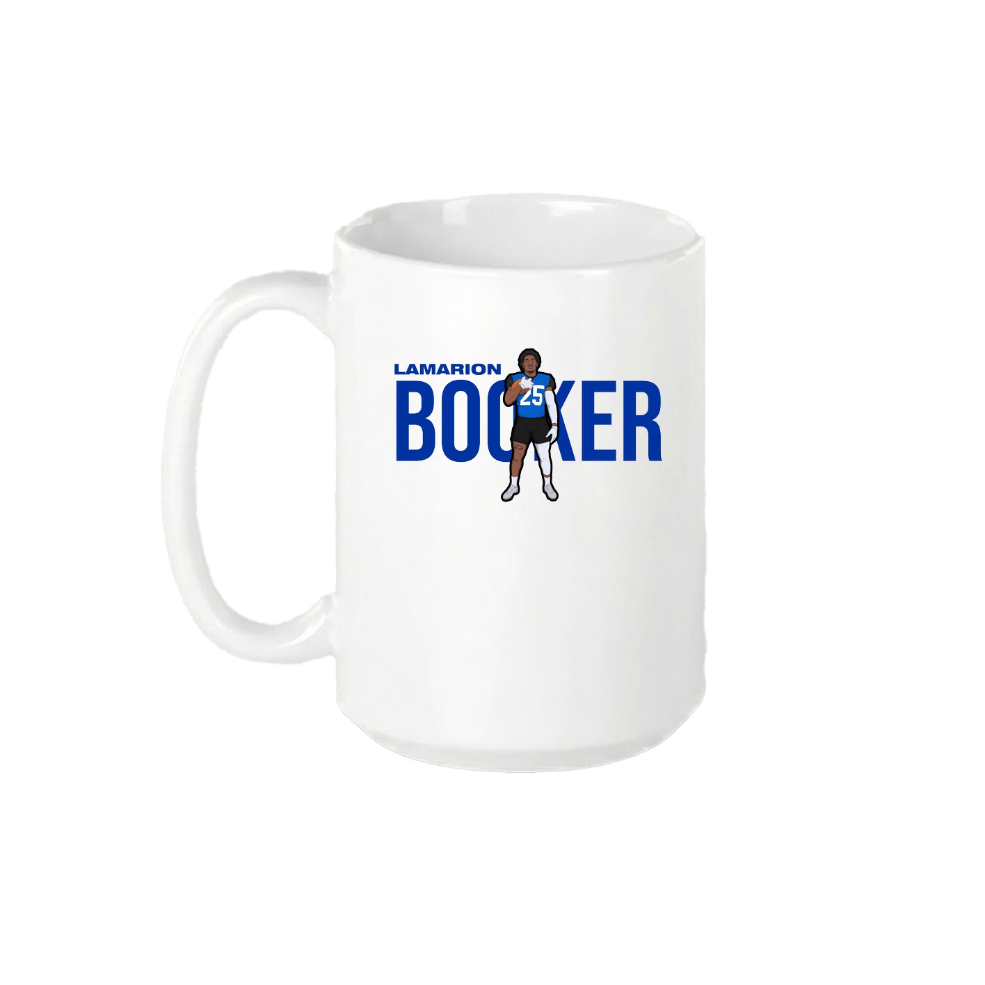 15oz Coffee Mug — Player Name in White