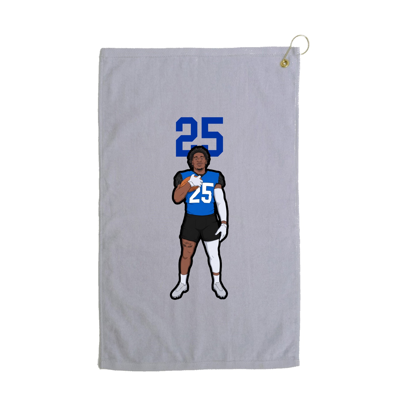 Golf Towel — Number Top in Grey