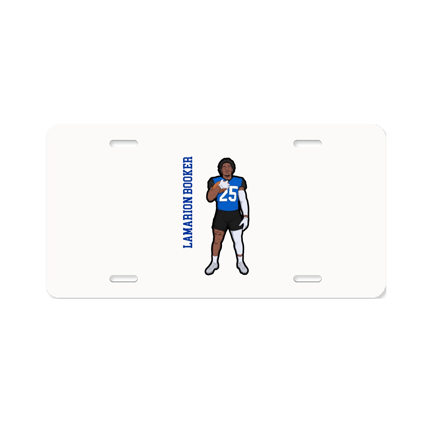 License Plate — Name Vertical in Classic