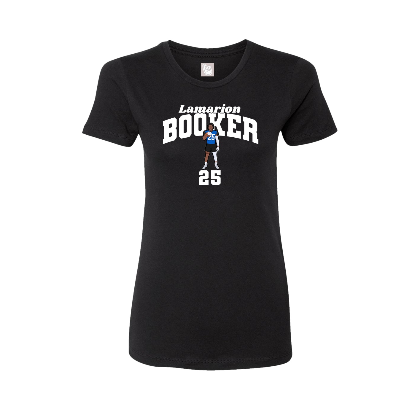 Fitted Women's Tee — Signature Arch in Black