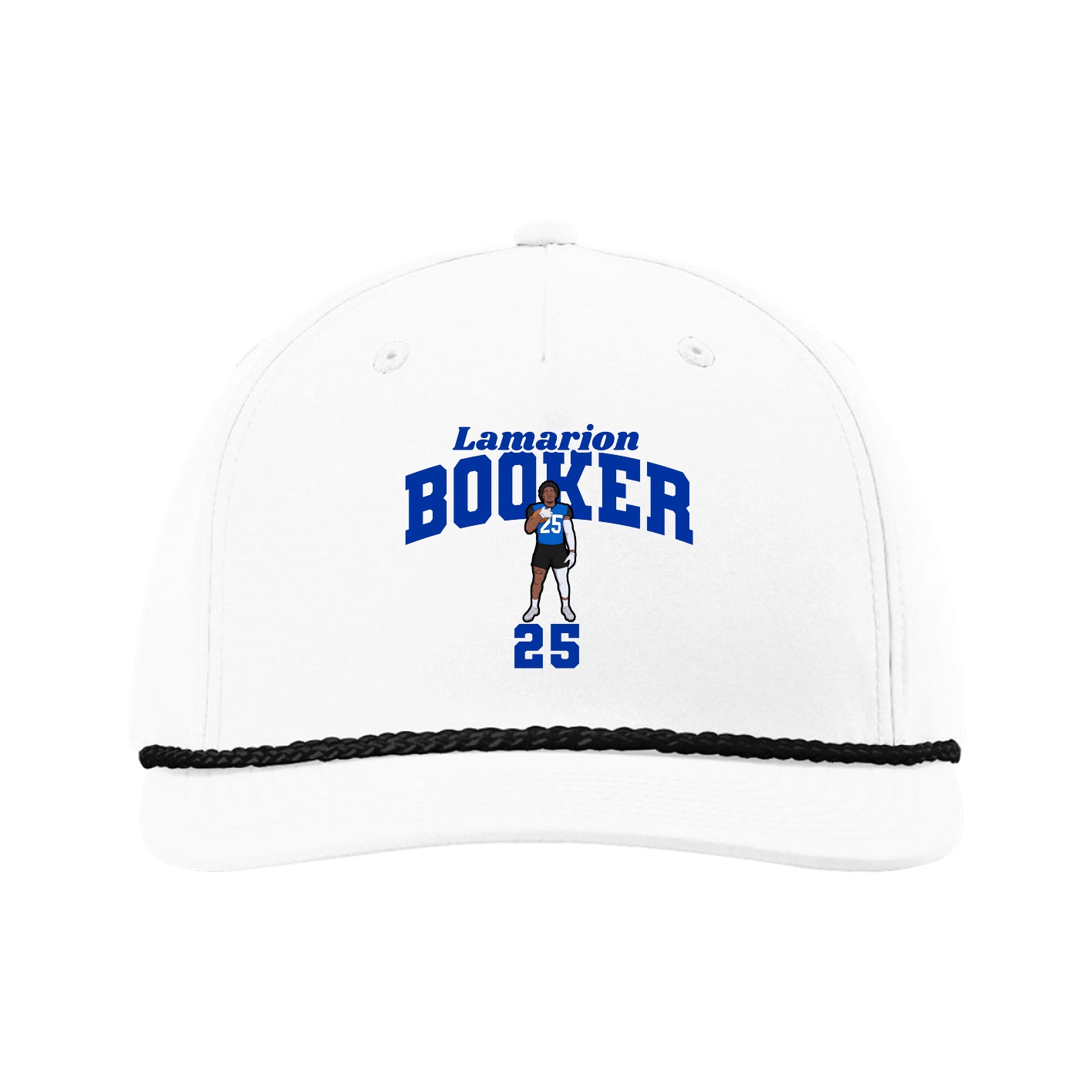 Five-Panel Classic Rope Cap — Signature Arch in White