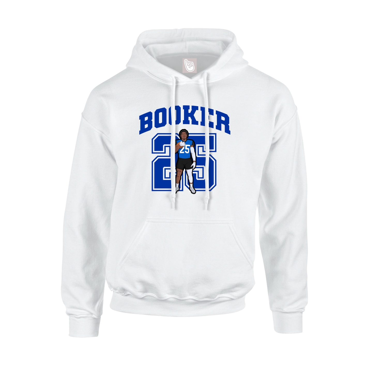 Youth Hoodie — Number in White