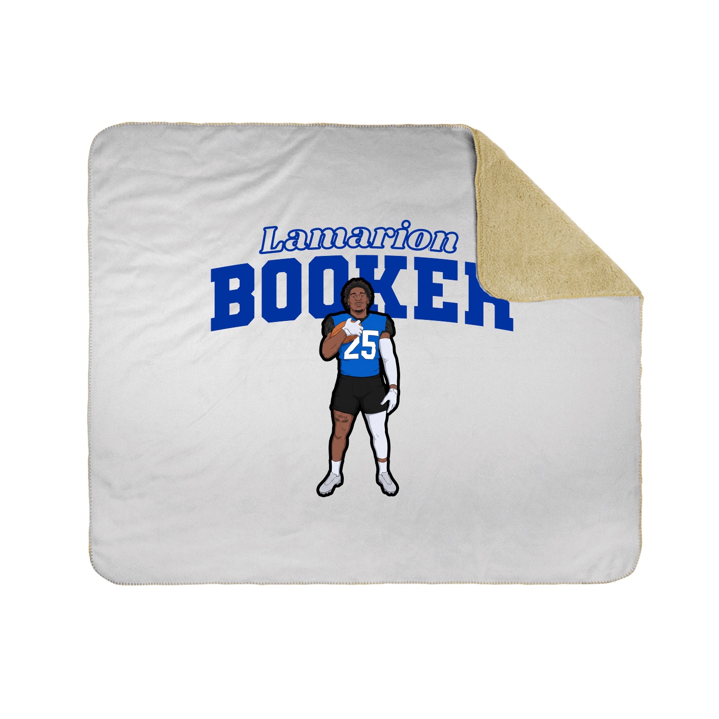 Throw Blanket — Name Arch in White