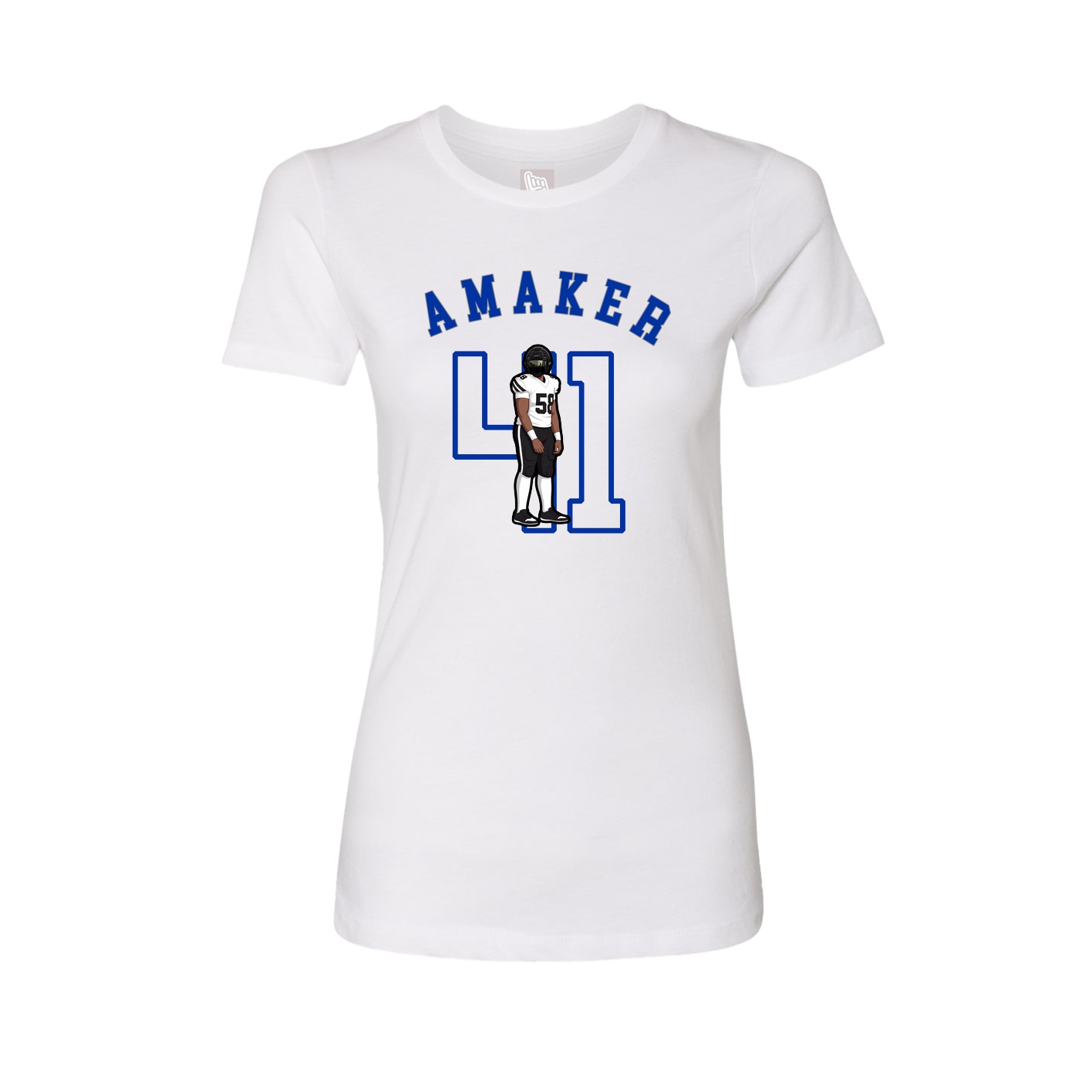 Fitted Women's Tee — Shirsey Arch in White
