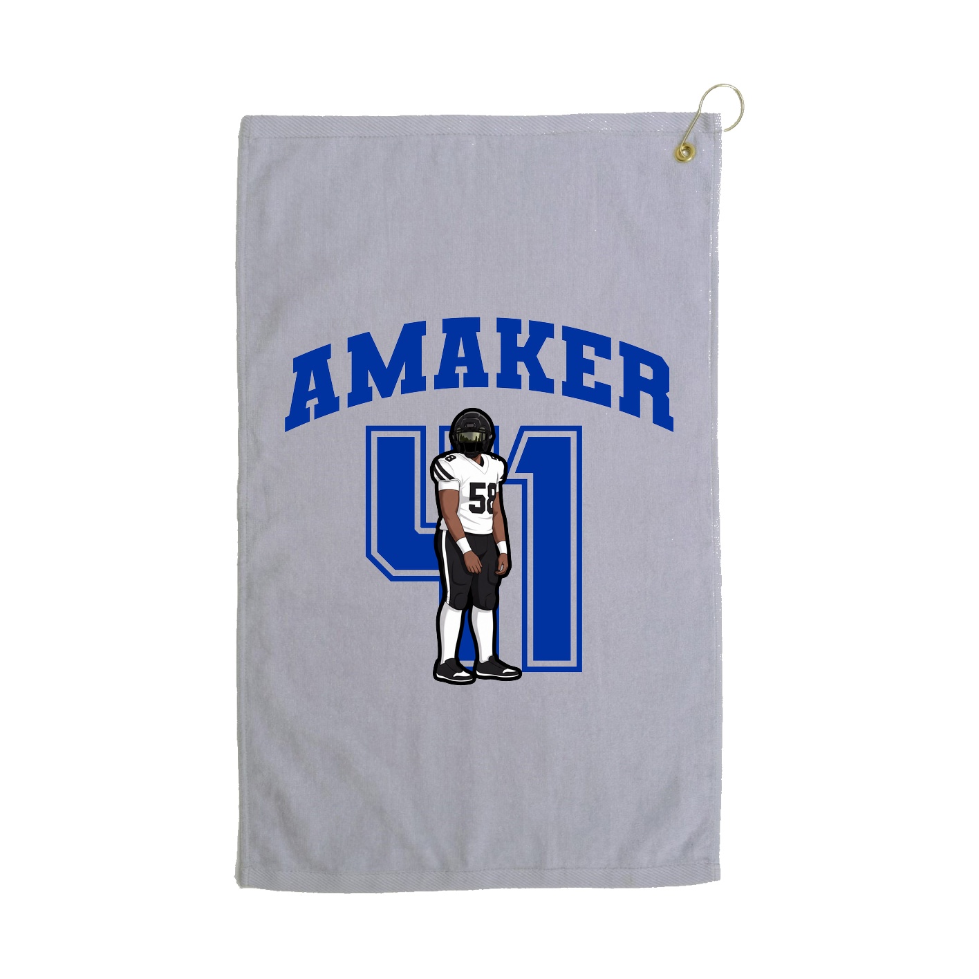 Golf Towel — Number in Grey