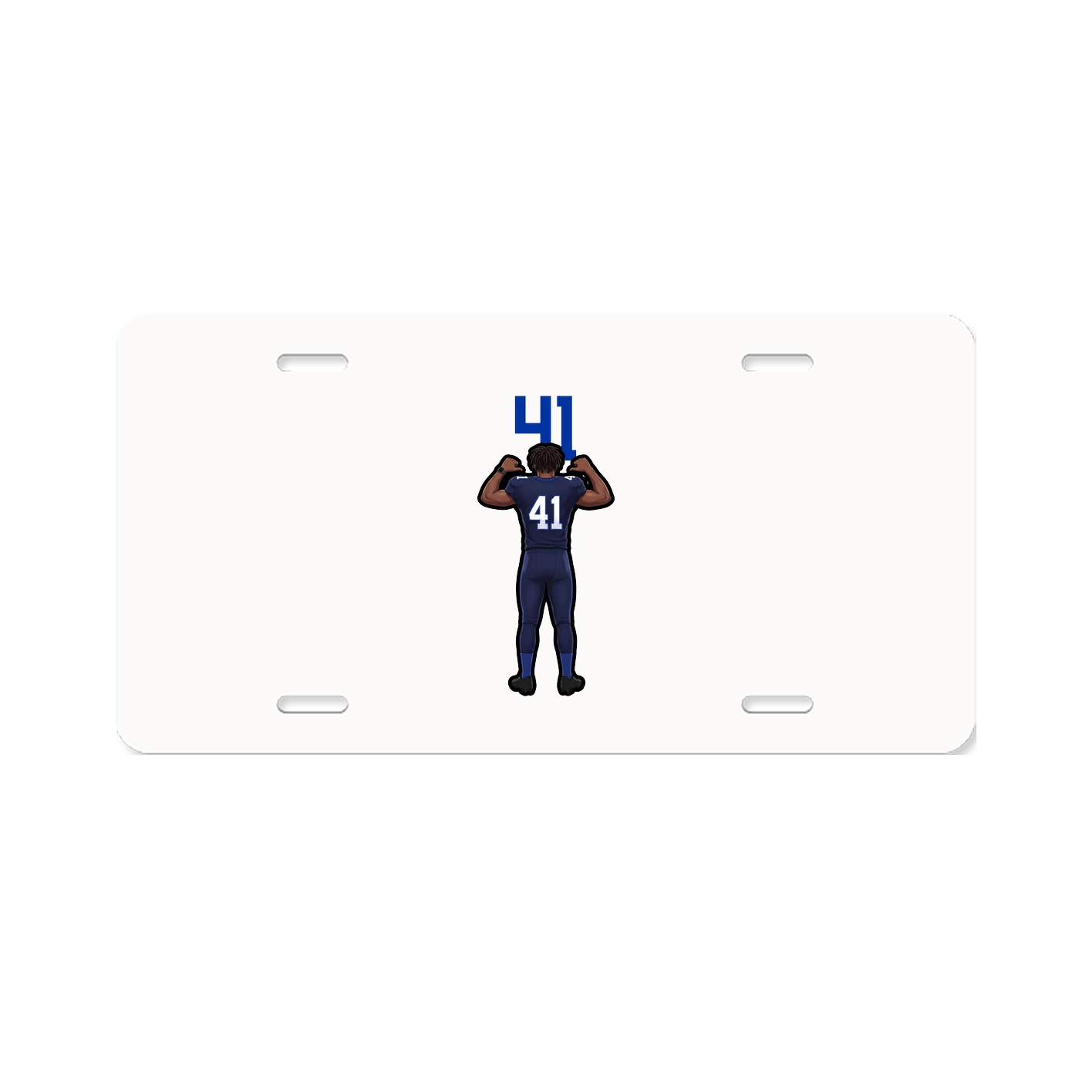 License Plate — Number Top in Classic