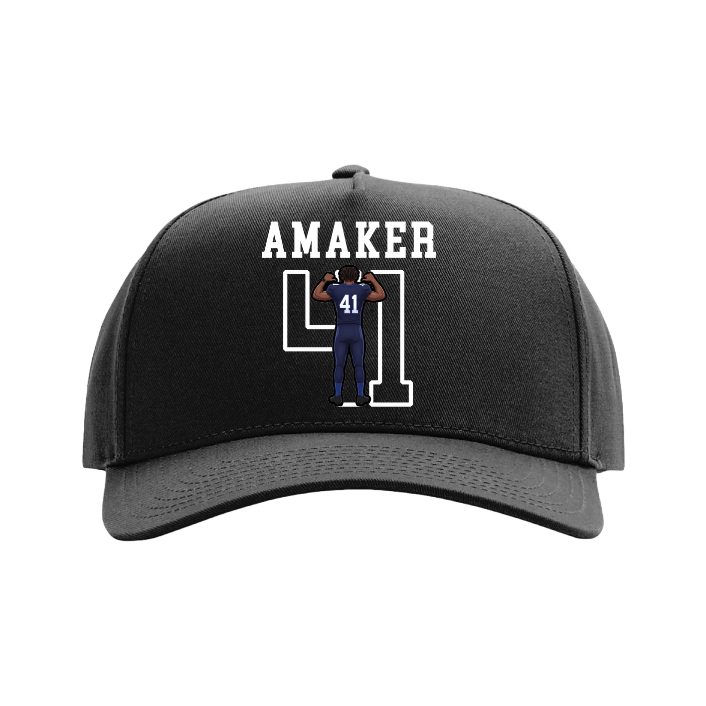 Full Fabric Five-Panel Champ Cap — Shirsey in Black