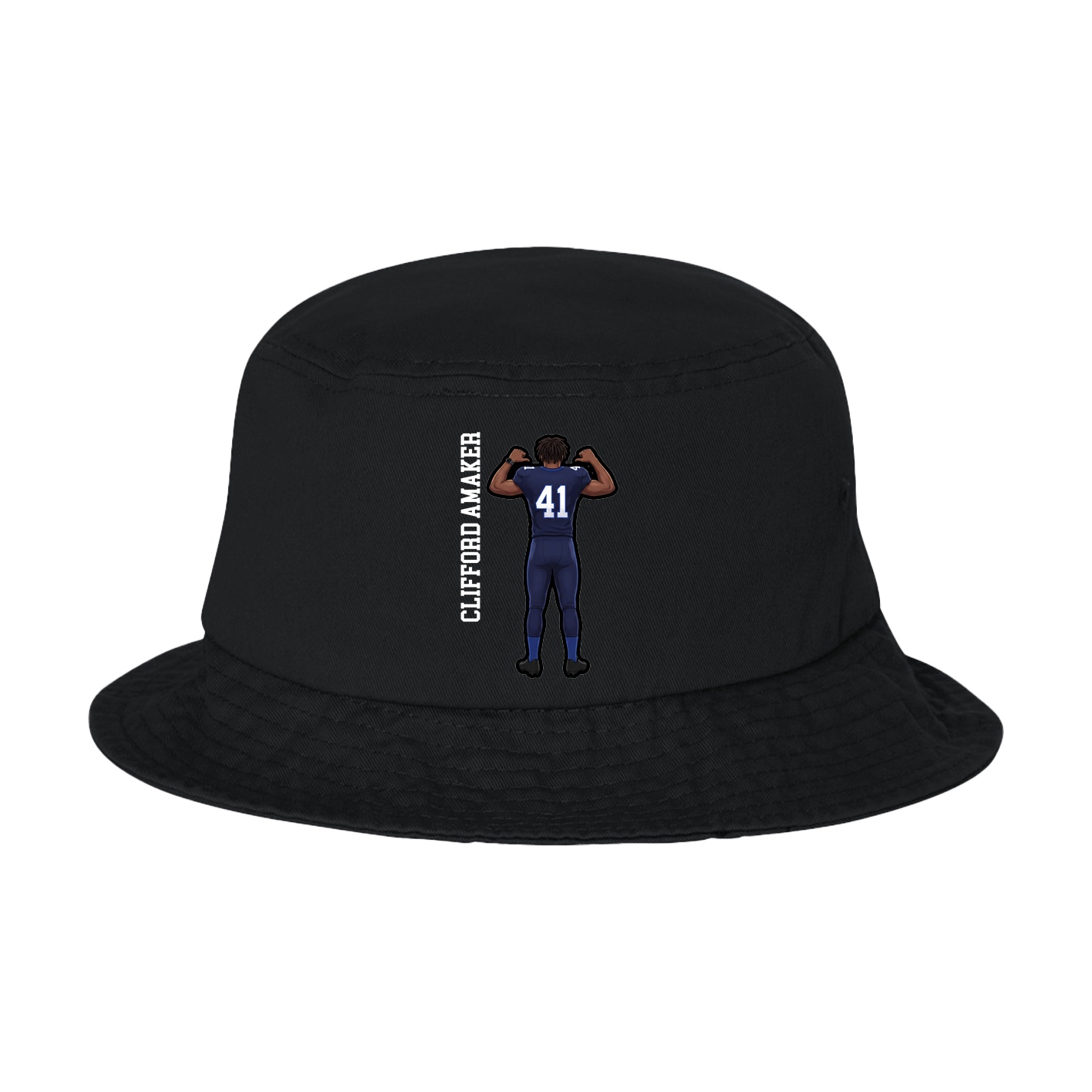 Bucket Cap — Name Vertical in Black