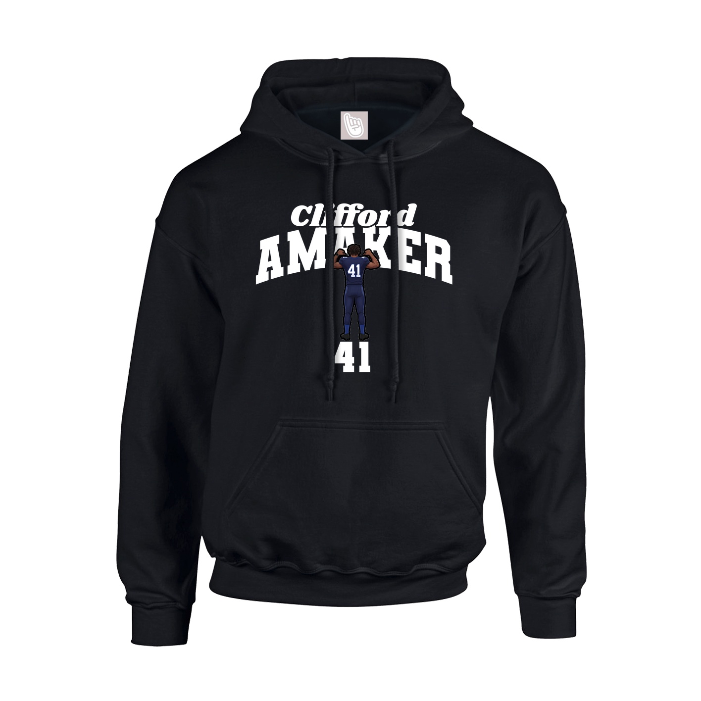Youth Hoodie — Signature Arch in Black
