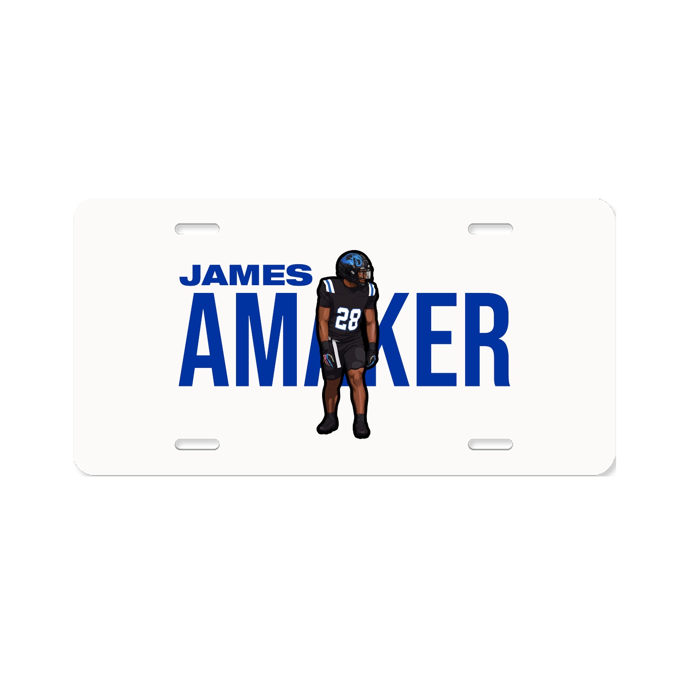 License Plate — Player Name in Classic