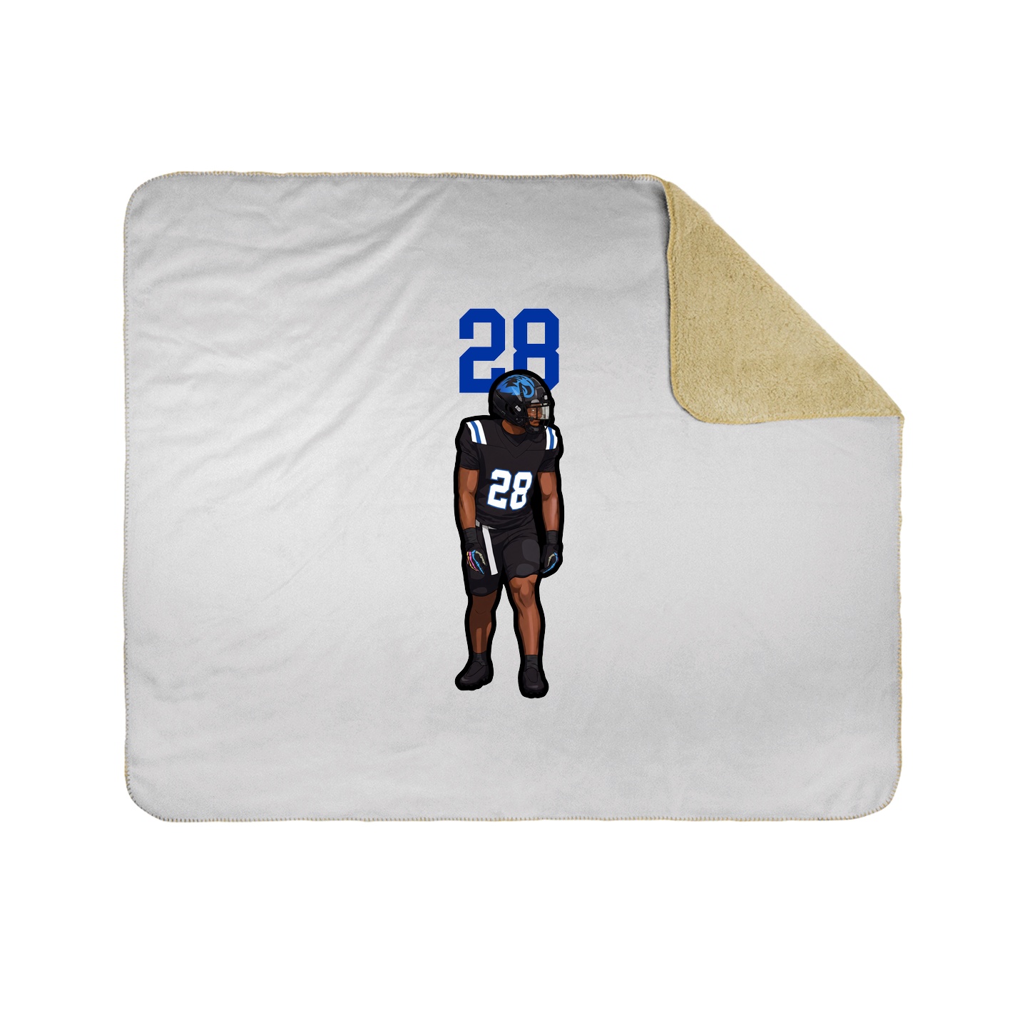 Throw Blanket — Number Top in White