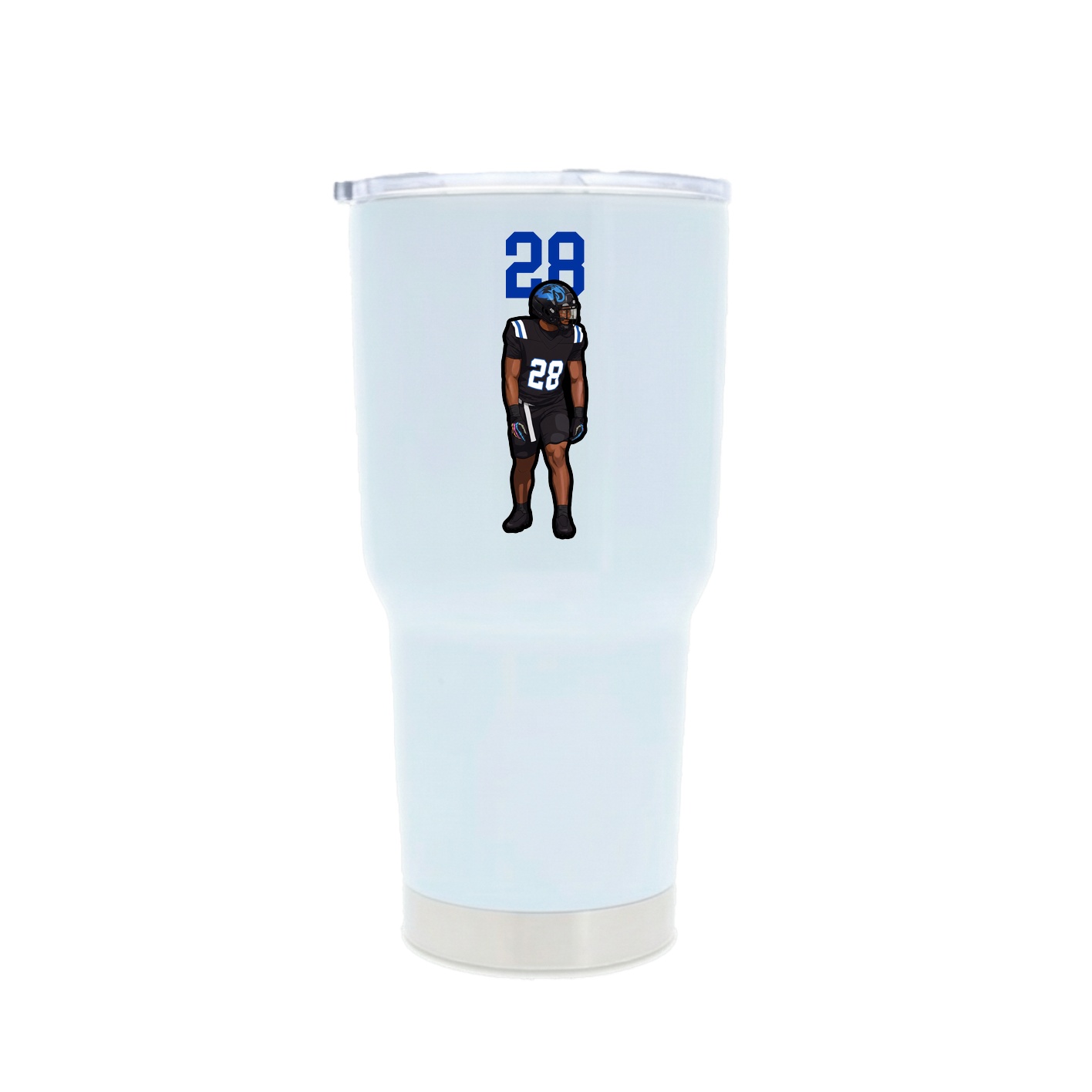 30oz Stainless Steel Tumbler — Number Top in White