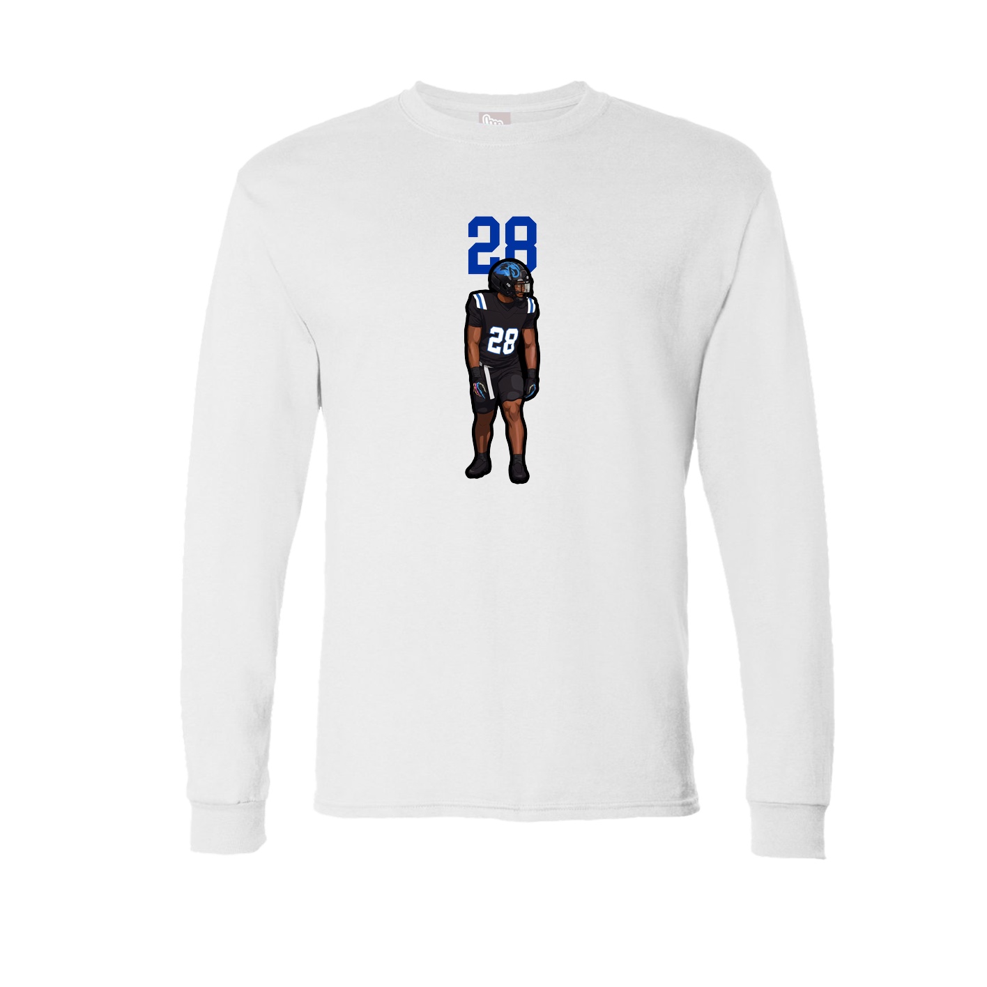 Long Sleeve Tee — Number Top in White