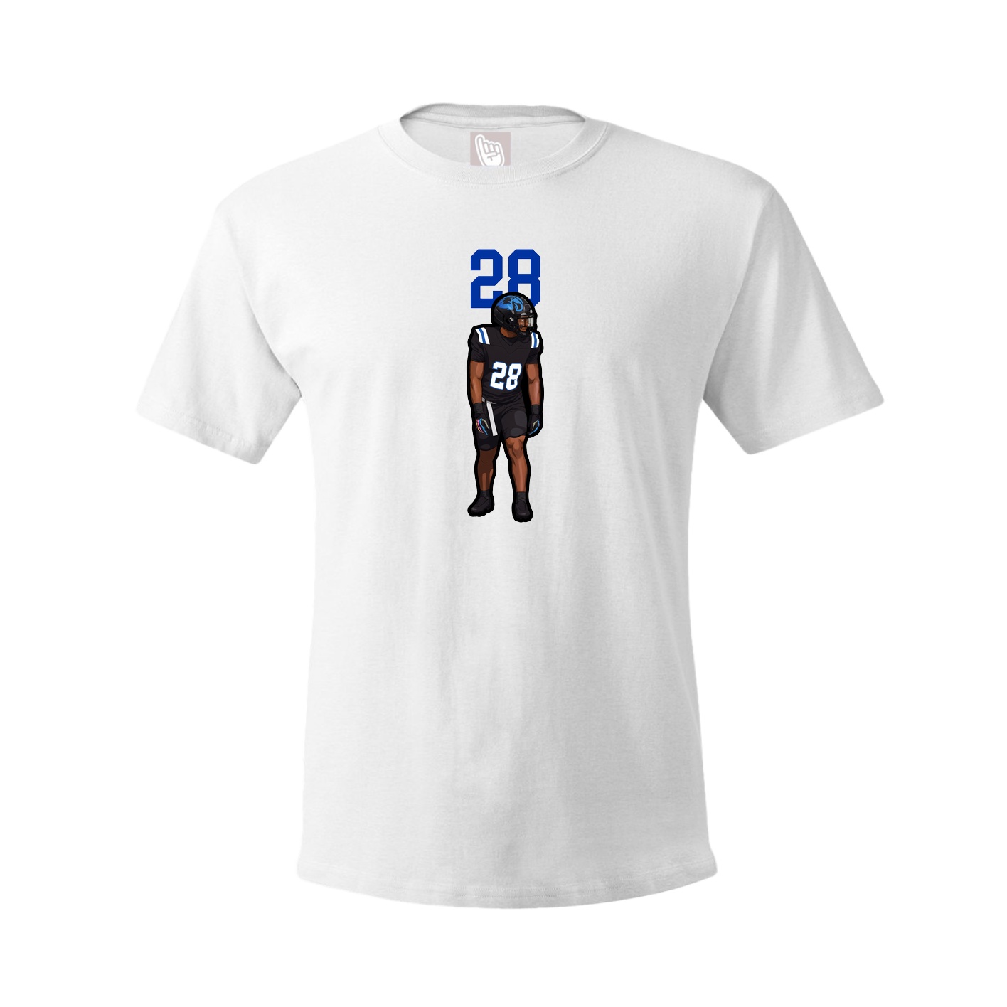 Youth Tee — Number Top in White