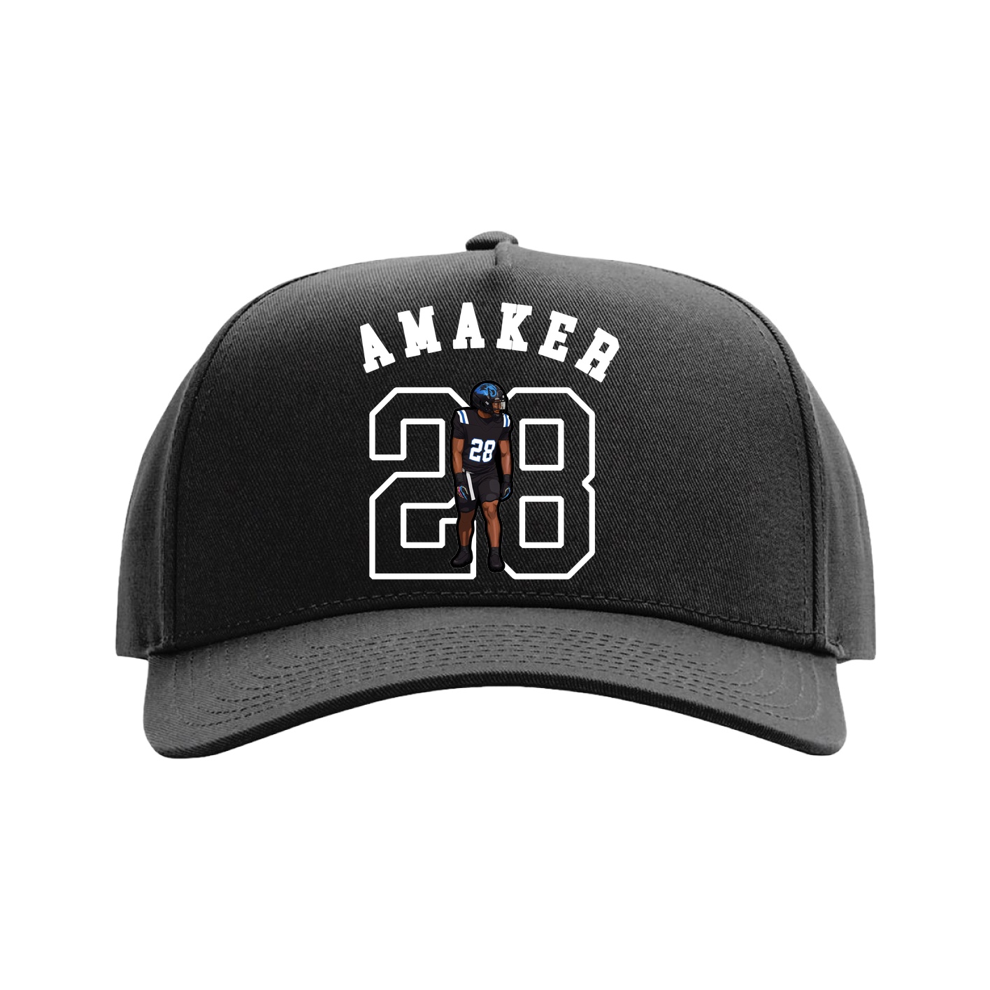 Full Fabric Five-Panel Champ Cap — Shirsey Arch in Black