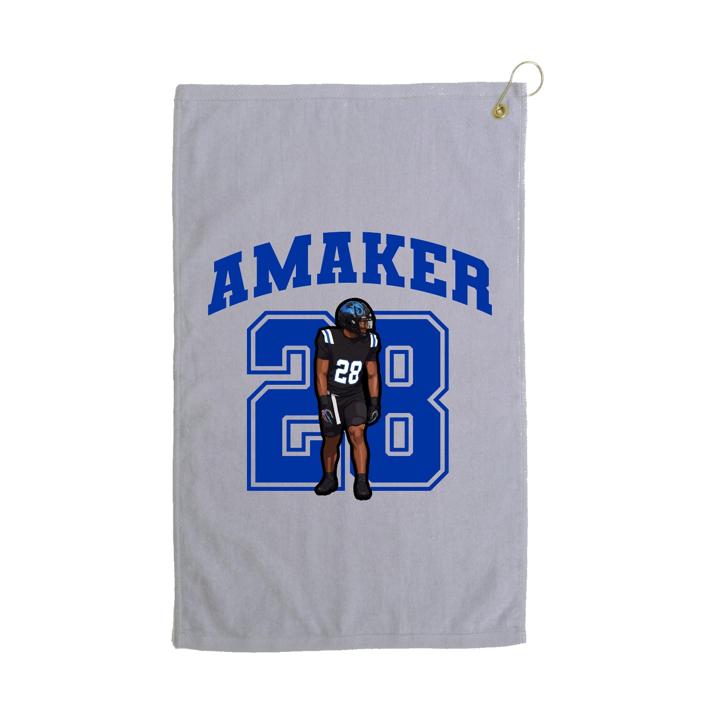 Golf Towel — Number in Grey