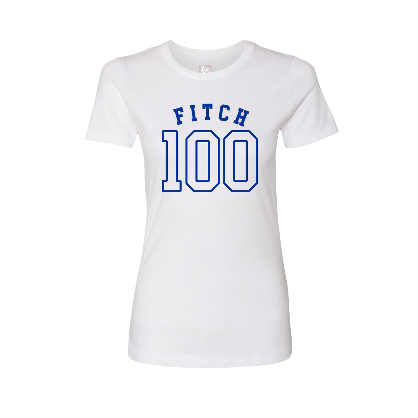 Fitted Women's Tee — Shirsey Arch in White
