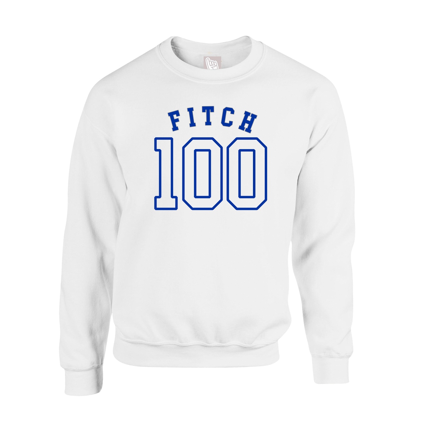 Fleece Crew — Shirsey Arch in White