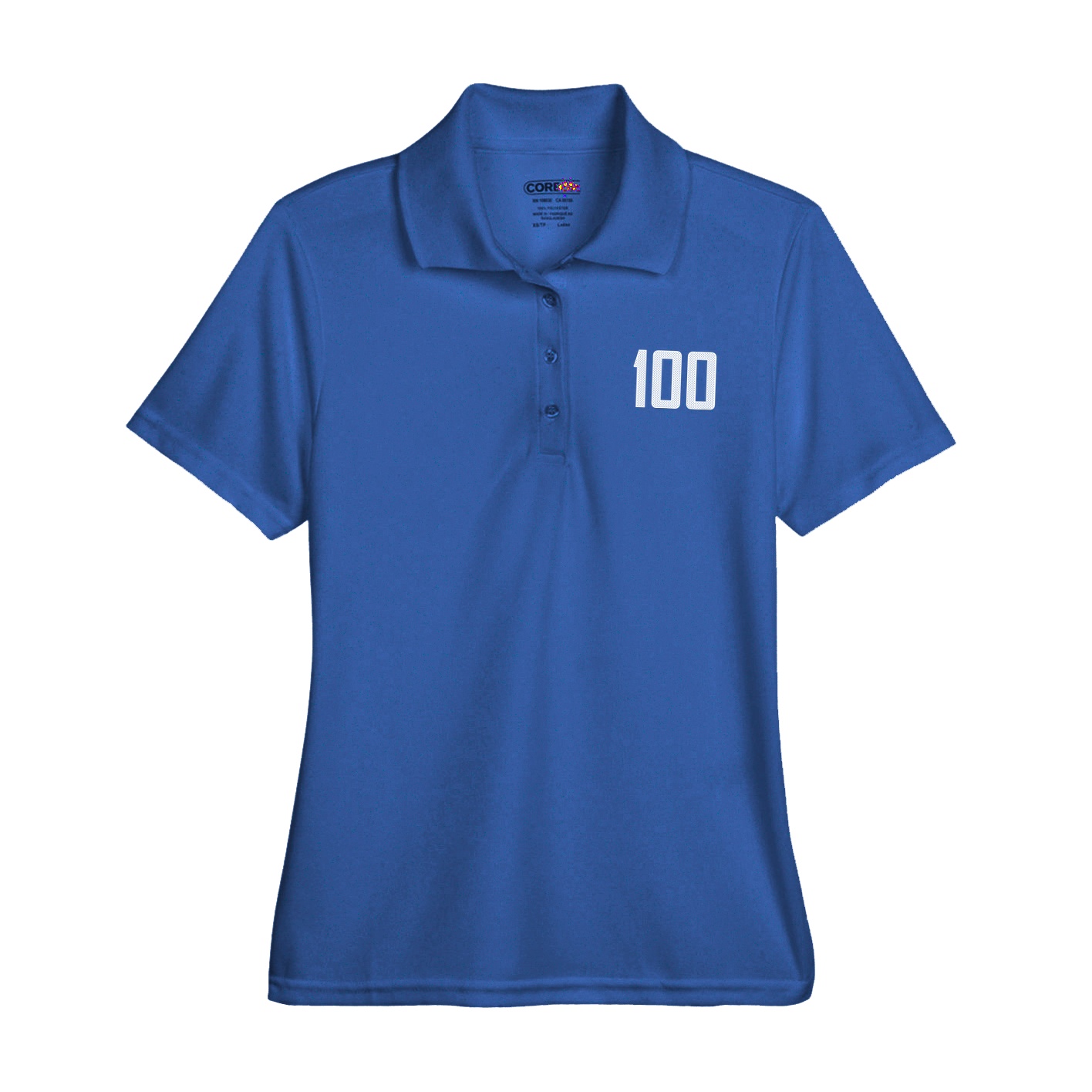 Womens Performance Polo — Front Shirsy in Royal