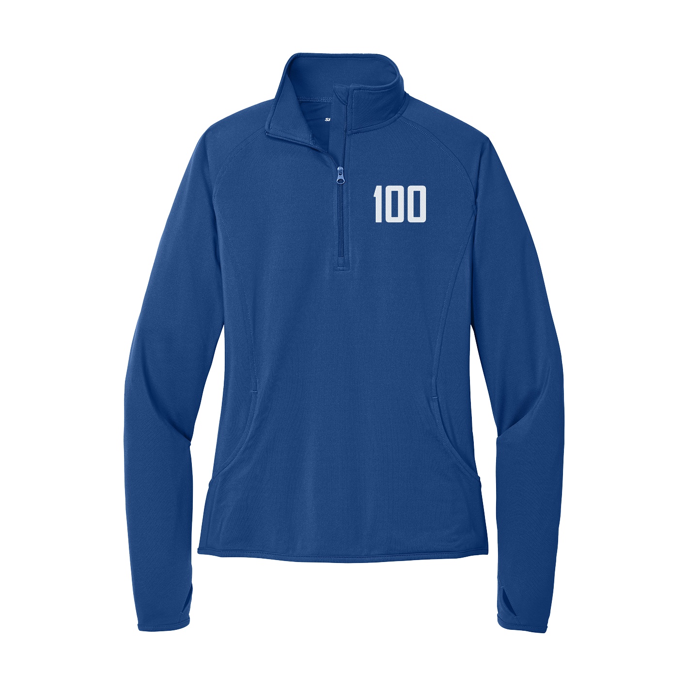 Women's Q-Zip Pullover — Front Shirsy in Royal