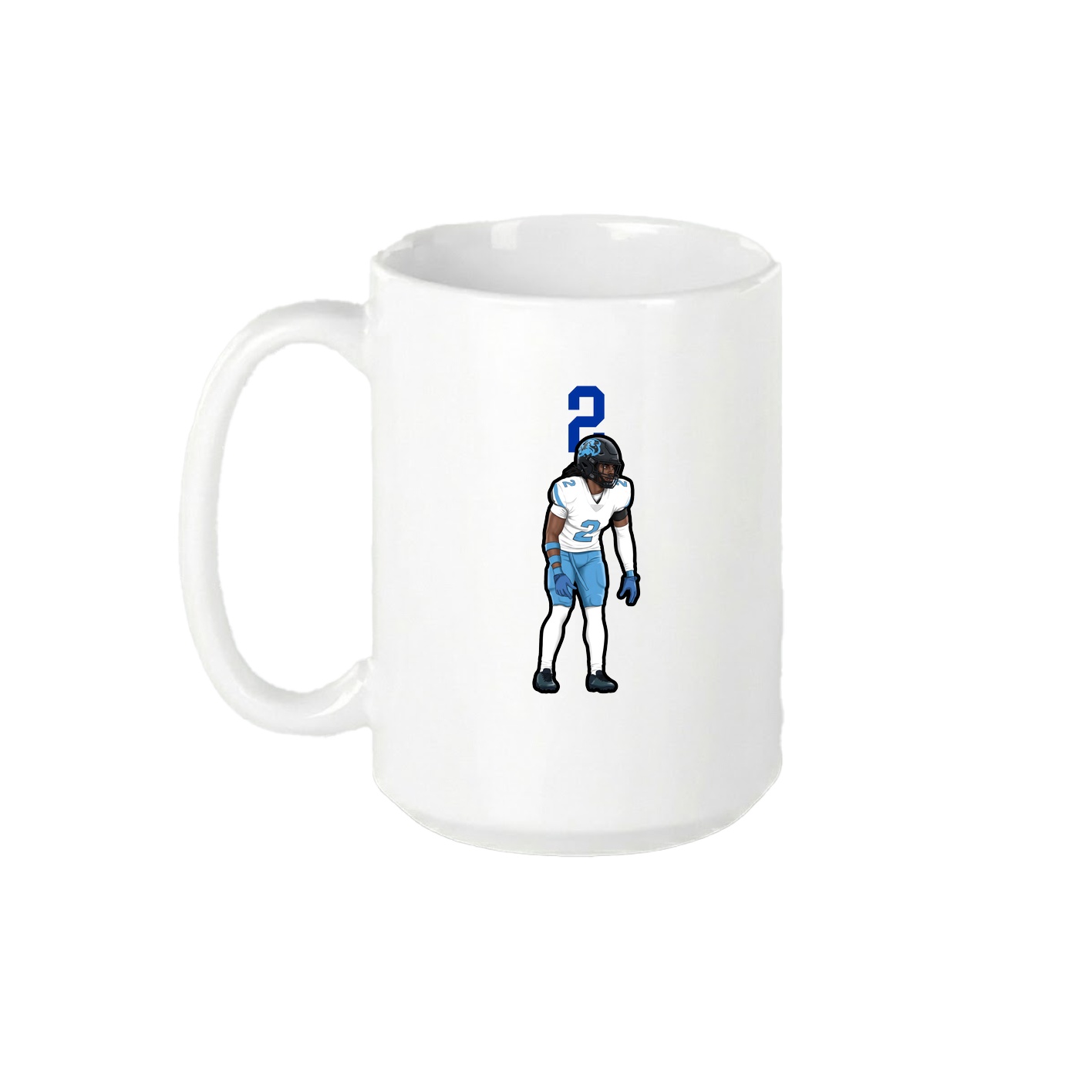 15oz Coffee Mug — Number Top in White