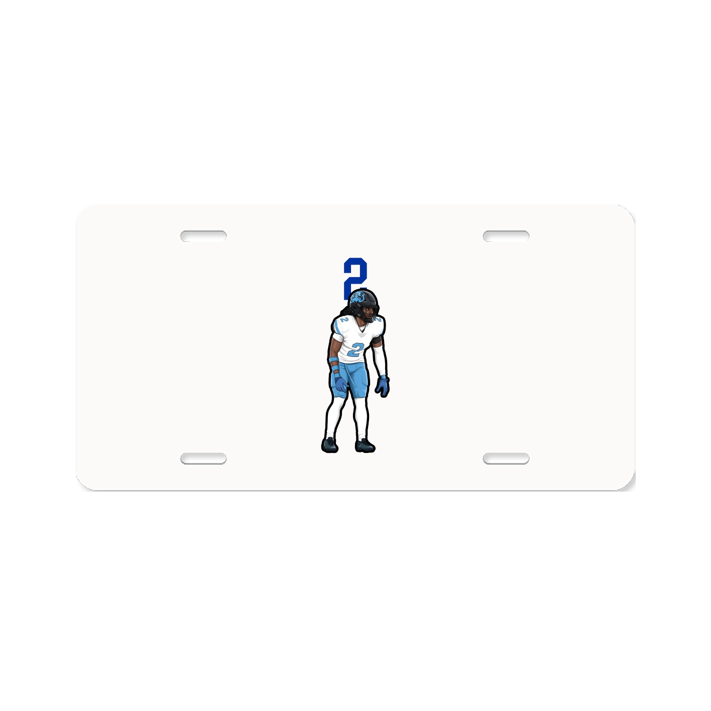License Plate — Number Top in Classic