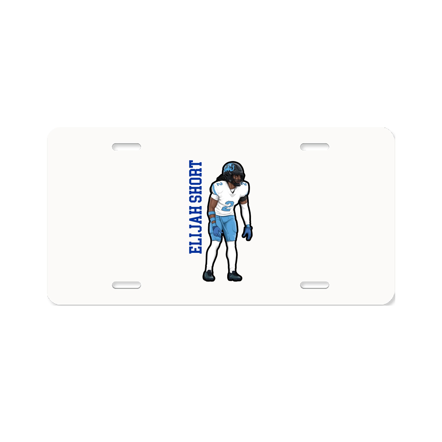License Plate — Name Vertical in Classic