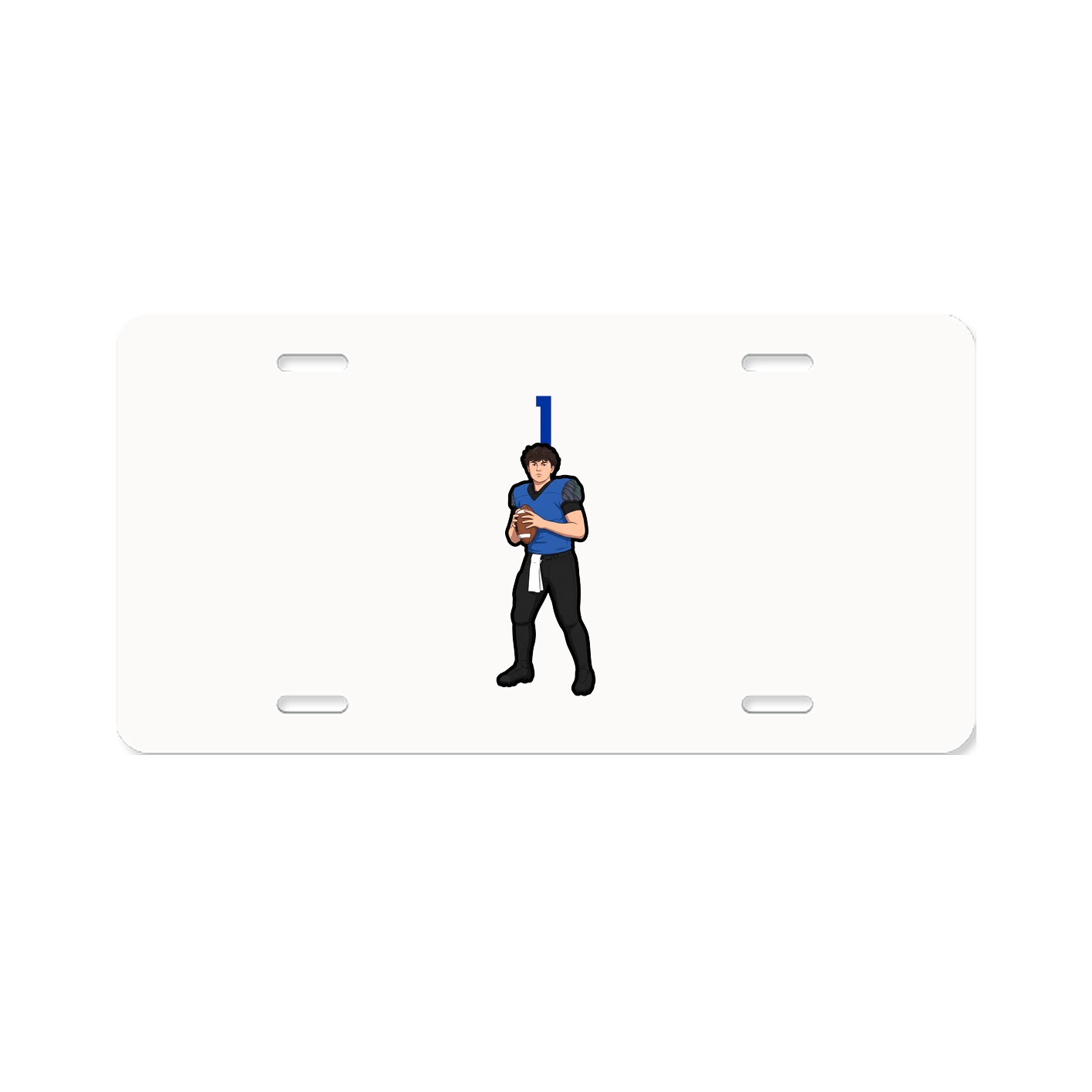 License Plate — Number Top in Classic