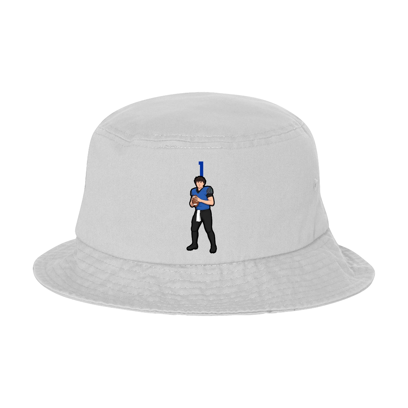 Bucket Cap — Number Top in White