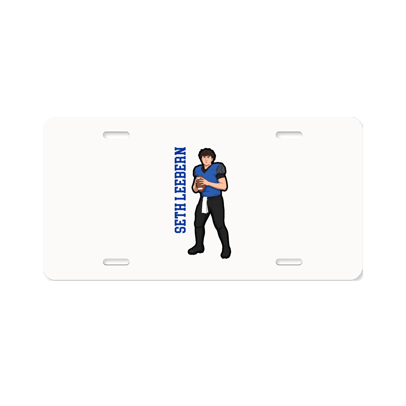 License Plate — Name Vertical in Classic