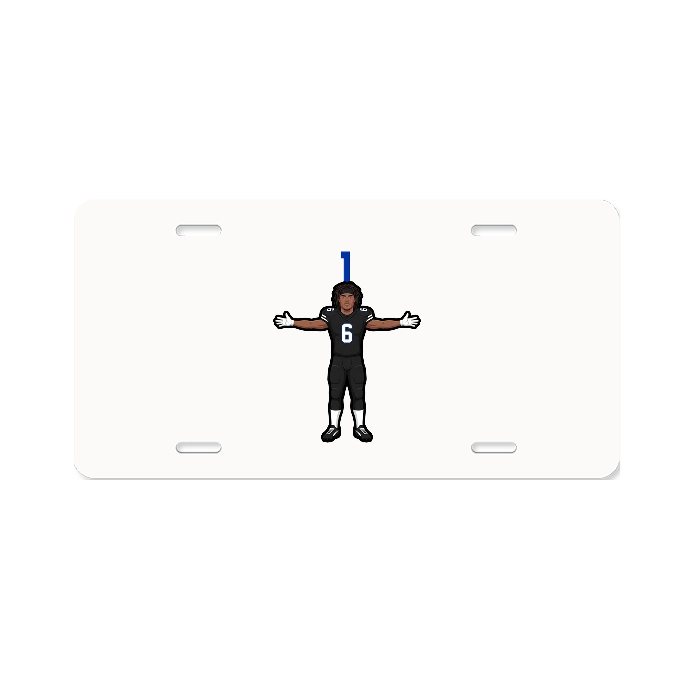 License Plate — Number Top in Classic