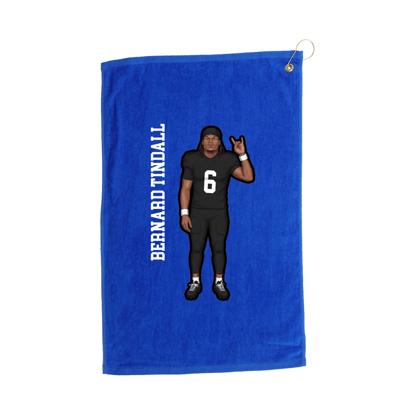 Golf Towel — Name Vertical in Royal