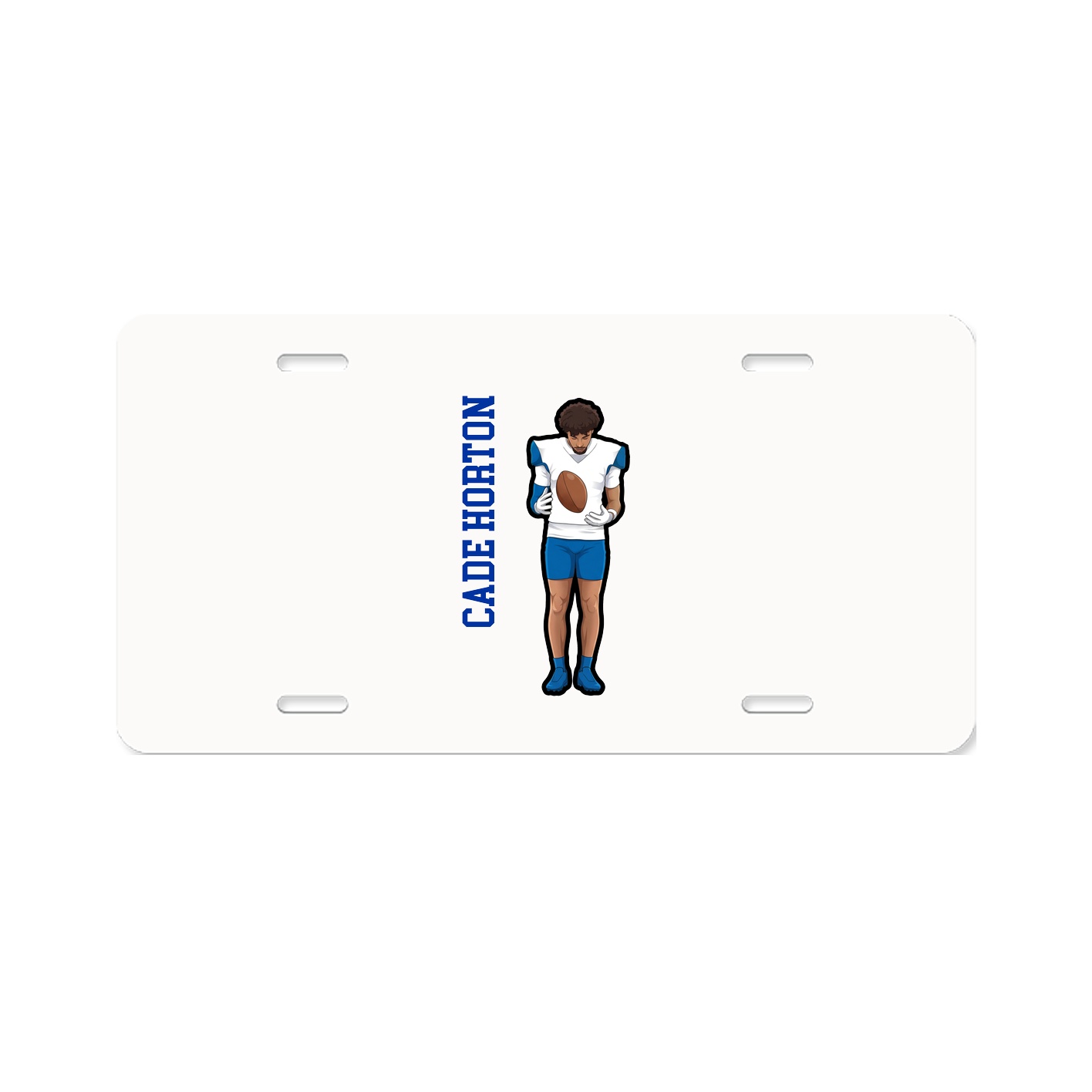 License Plate — Name Vertical in Classic