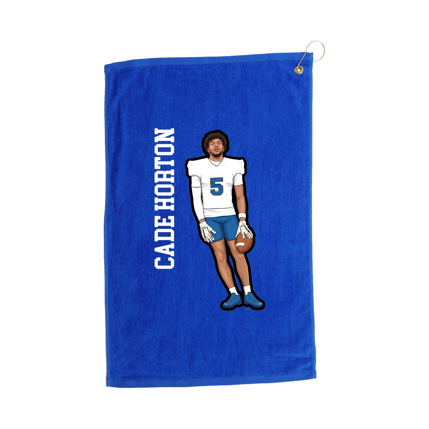 Golf Towel — Name Vertical in Royal