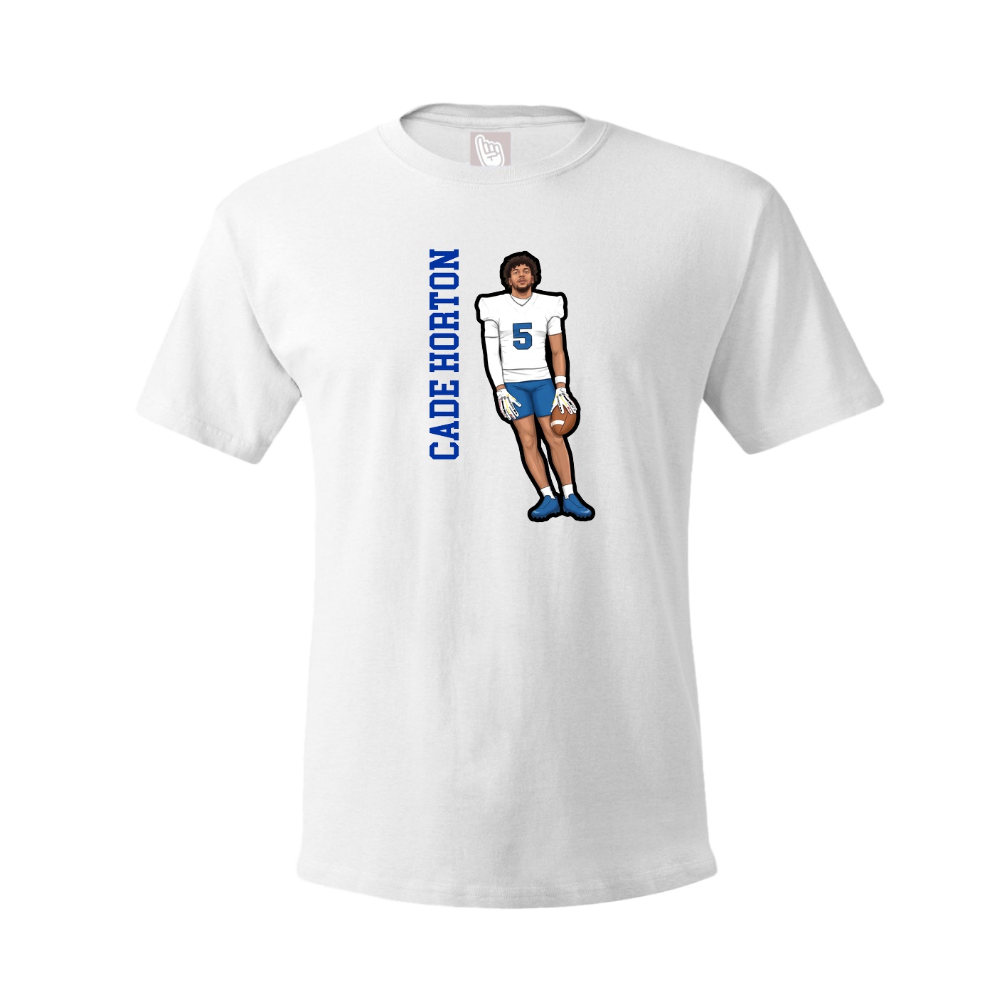 Tee — Name Vertical in White