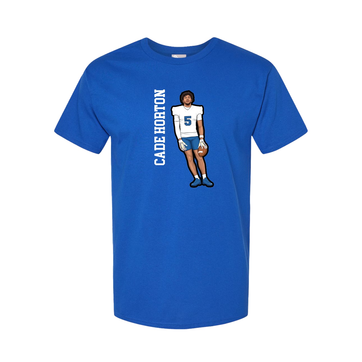 Youth Tee — Name Vertical in Royal