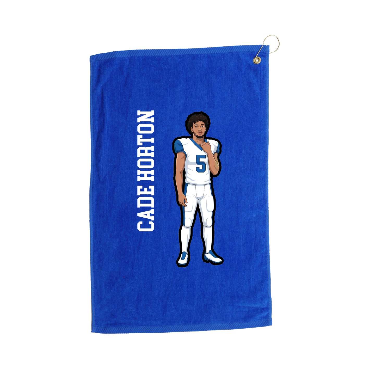 Golf Towel — Name Vertical in Royal