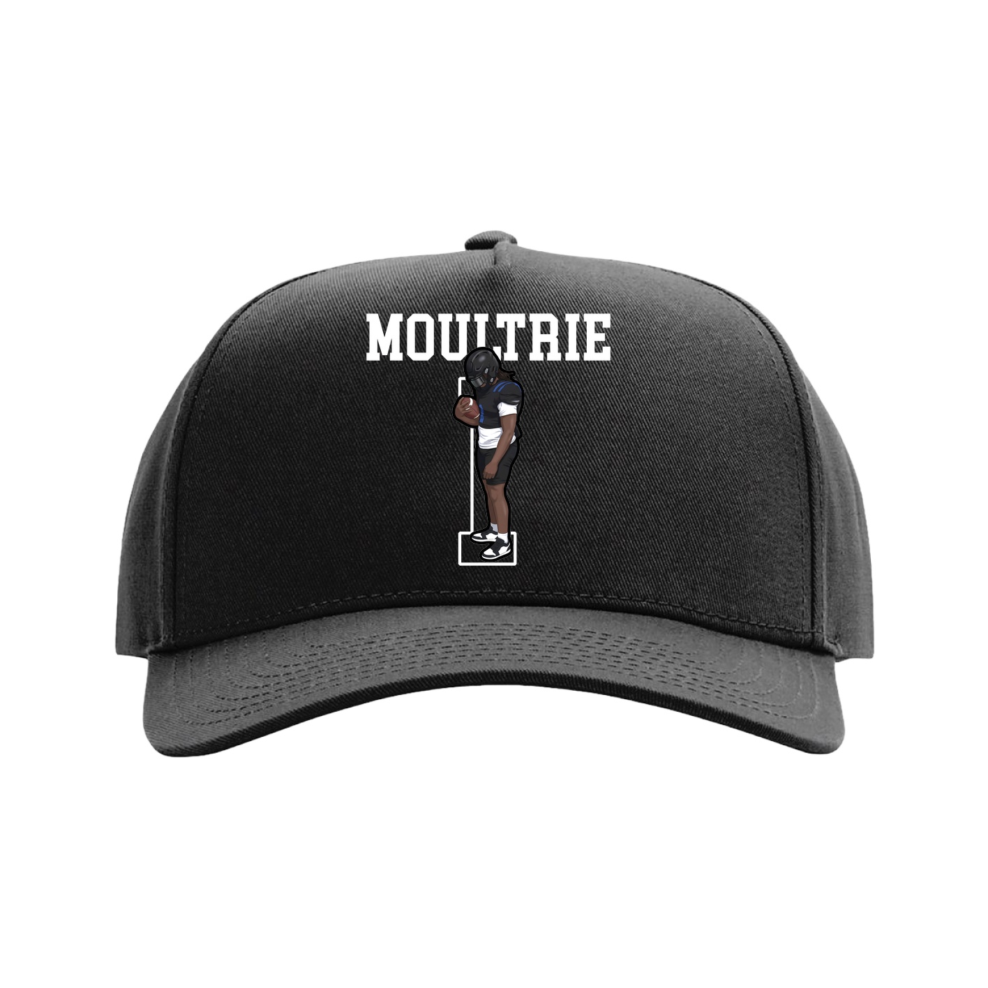Full Fabric Five-Panel Champ Cap — Shirsey in Black